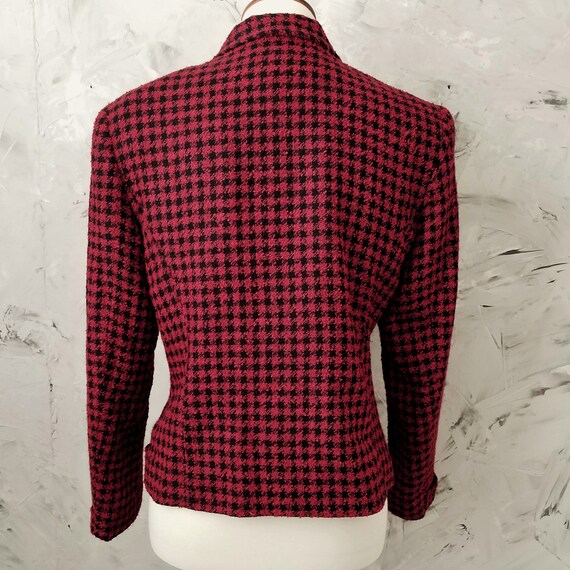 Norton McNaughton Red & Black Checked Blazer - Mi… - image 4