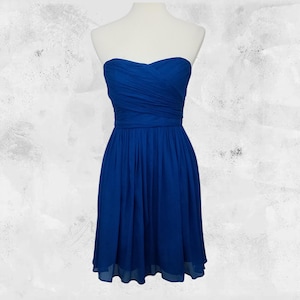 J. Crew Vintage Seidenkleid: Blaues Abendkleid