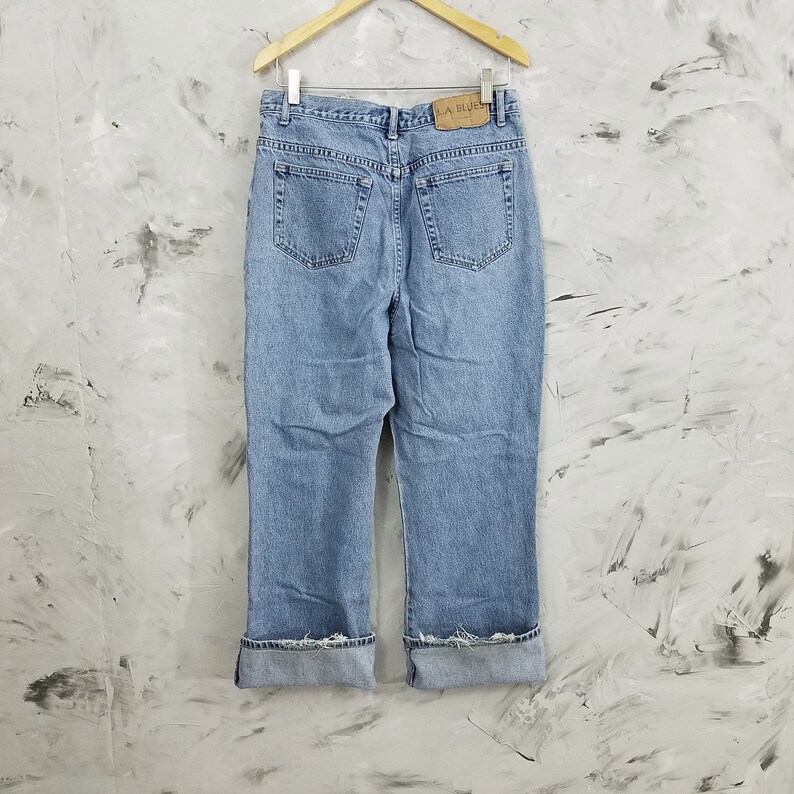 L.A. BLUES Baggy Grunge Light Wash Denim Jeans Size 12 | Etsy