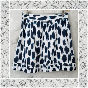 LOFT blau und weiß kurz voller Baumwollrock - Vintage Loft Rock - Sommerrock - kurzen vollen Rock - blau und weiß Rock - Baumwollrock