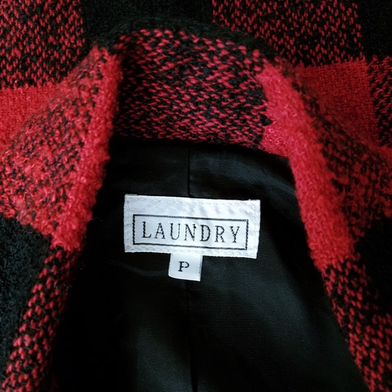 LAUNDRY 80's Red & Black Jacket - Aviator Jacket … - image 10