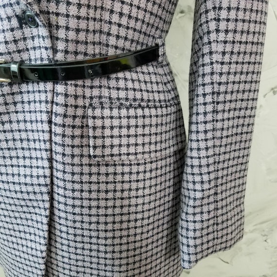JONES NEW YORK Lavender & Black Plaid Skirt Suit … - image 8