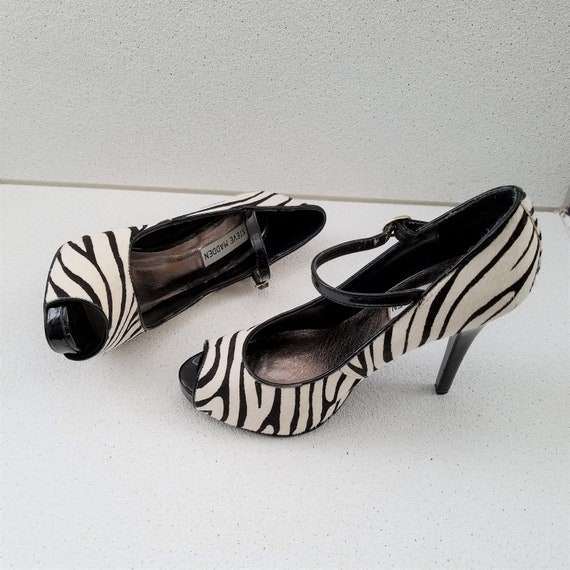 zebra striped heels