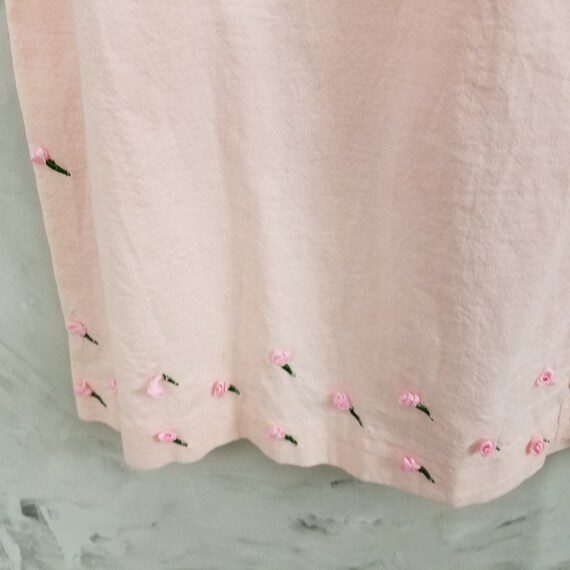 VINTAGE Powder Pink Hand Tailored Maxi Skirt - Vi… - image 4
