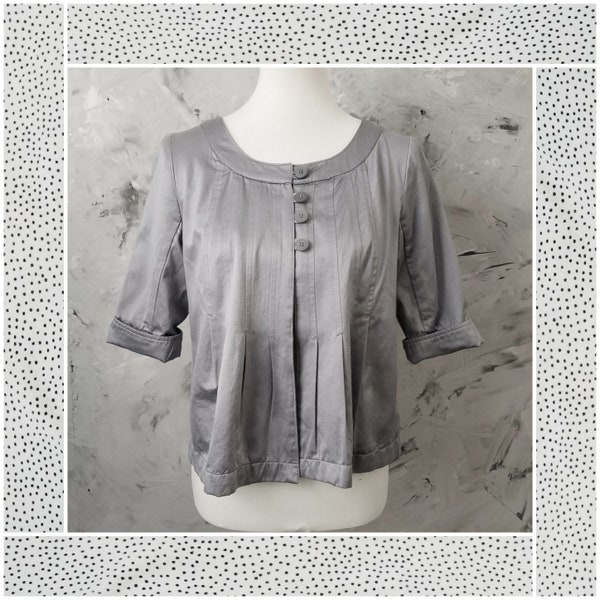 MOSSIMO Silver Gray Dress Evening Jacket - Vintage Mossimo Grey Jacket - Silver Evening Jacket - Classy and Soft Evening Jacket - Cute Coat