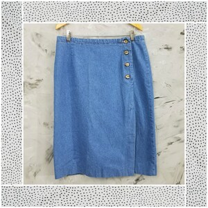 スカート Vintage Vivaldi blue denim pencil skirt スカート Vintage Vivaldi blue denim pencil skirt Vintage