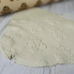 Gingerbread Girl Rolling Pin, laser engraved rolling pin, holiday themed, MADE IN OKLAHOMA
