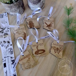 ARIZONA State Ornament Sammlung, Holzverzierungen, Weihnachtsverzierungssatz