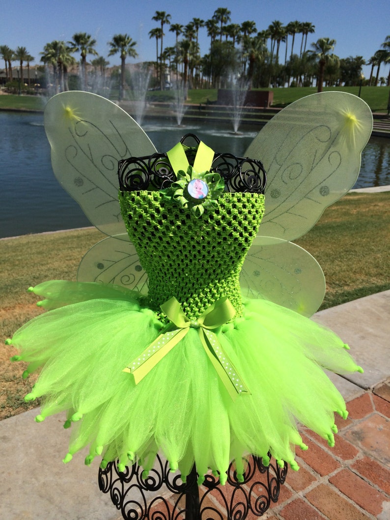 Tinkerbell Inspired Tutu Dress Halloween Tutu Costume Etsy Canada