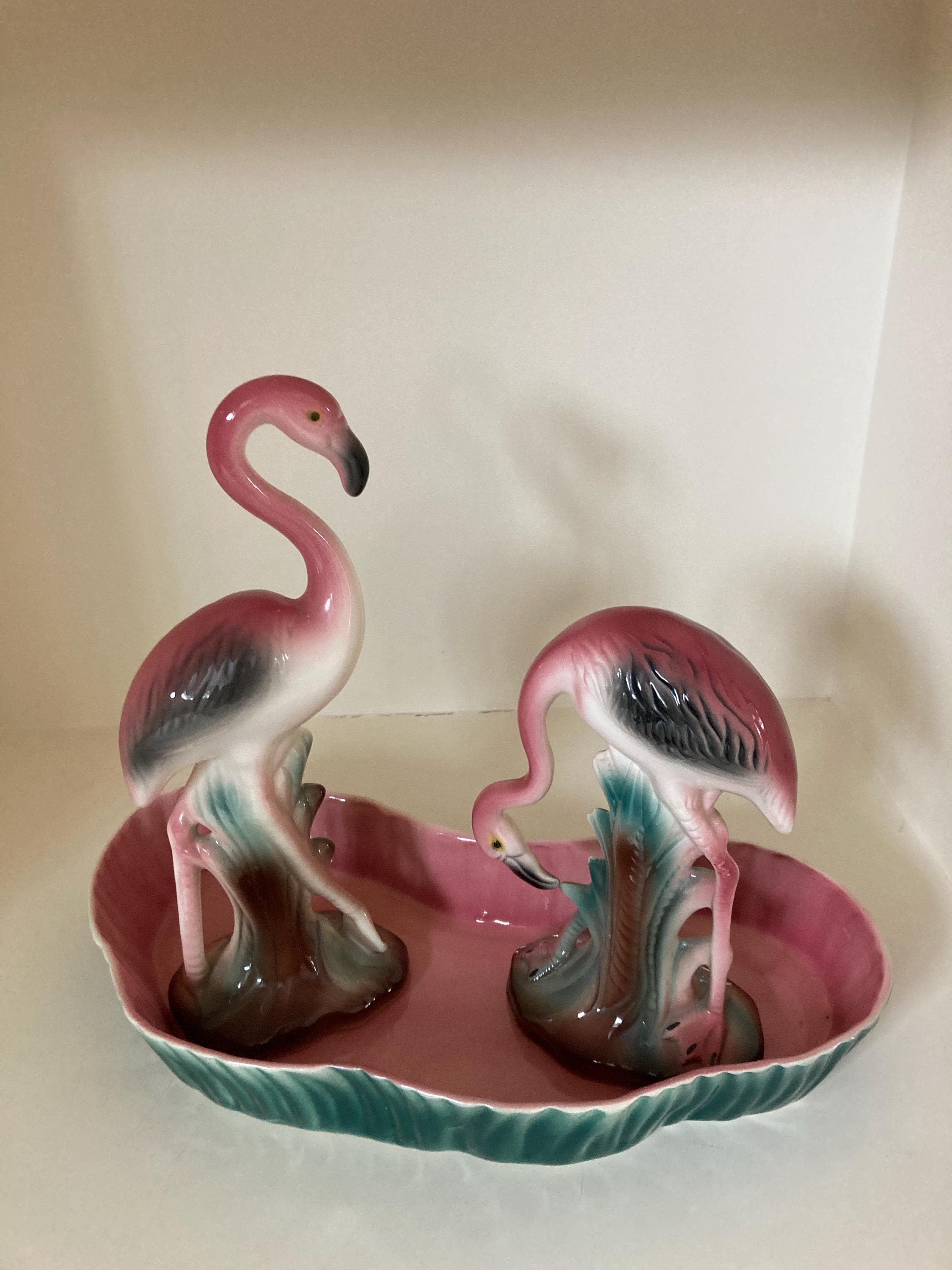 Divine Mcm Maddux of California Flamingos in Pond Dish - Etsy