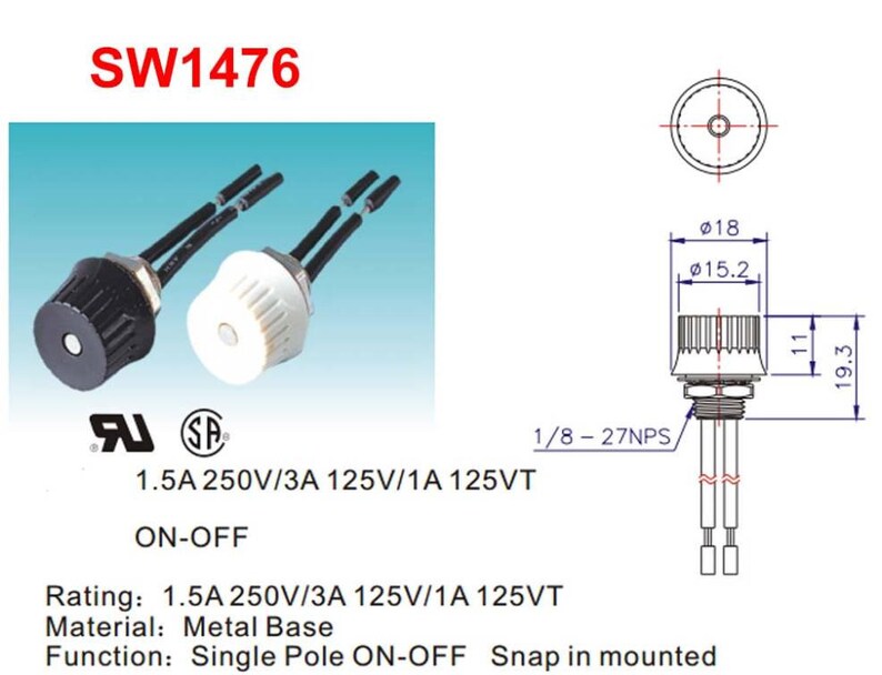 Pipe Lamp Switch DIY Kit for Pipe Lamps Pipe Lamp Parts Etsy