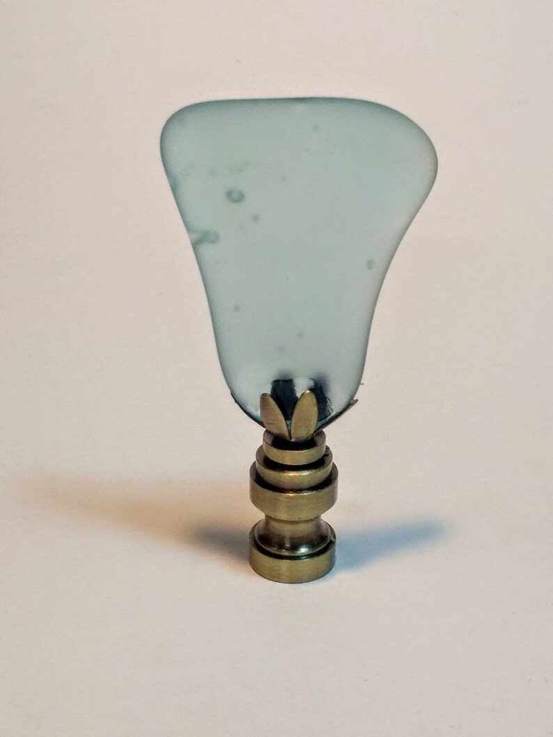 Lamp Finials Handmade with Vintage Telegraph Glass Etsy