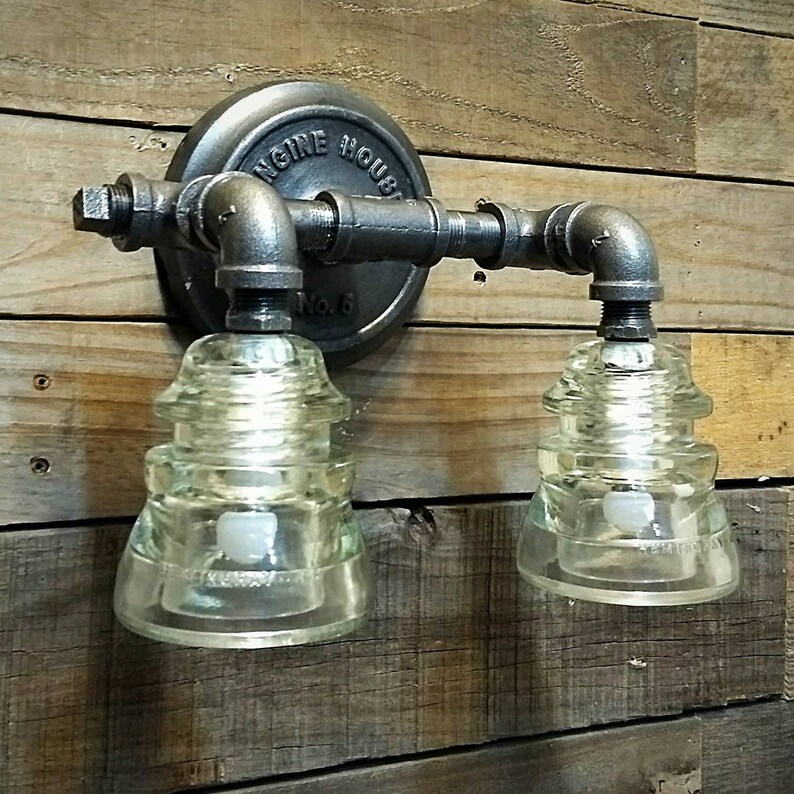 Bathroom Vanity Light Glass Insulator Light 10 Glass Etsy