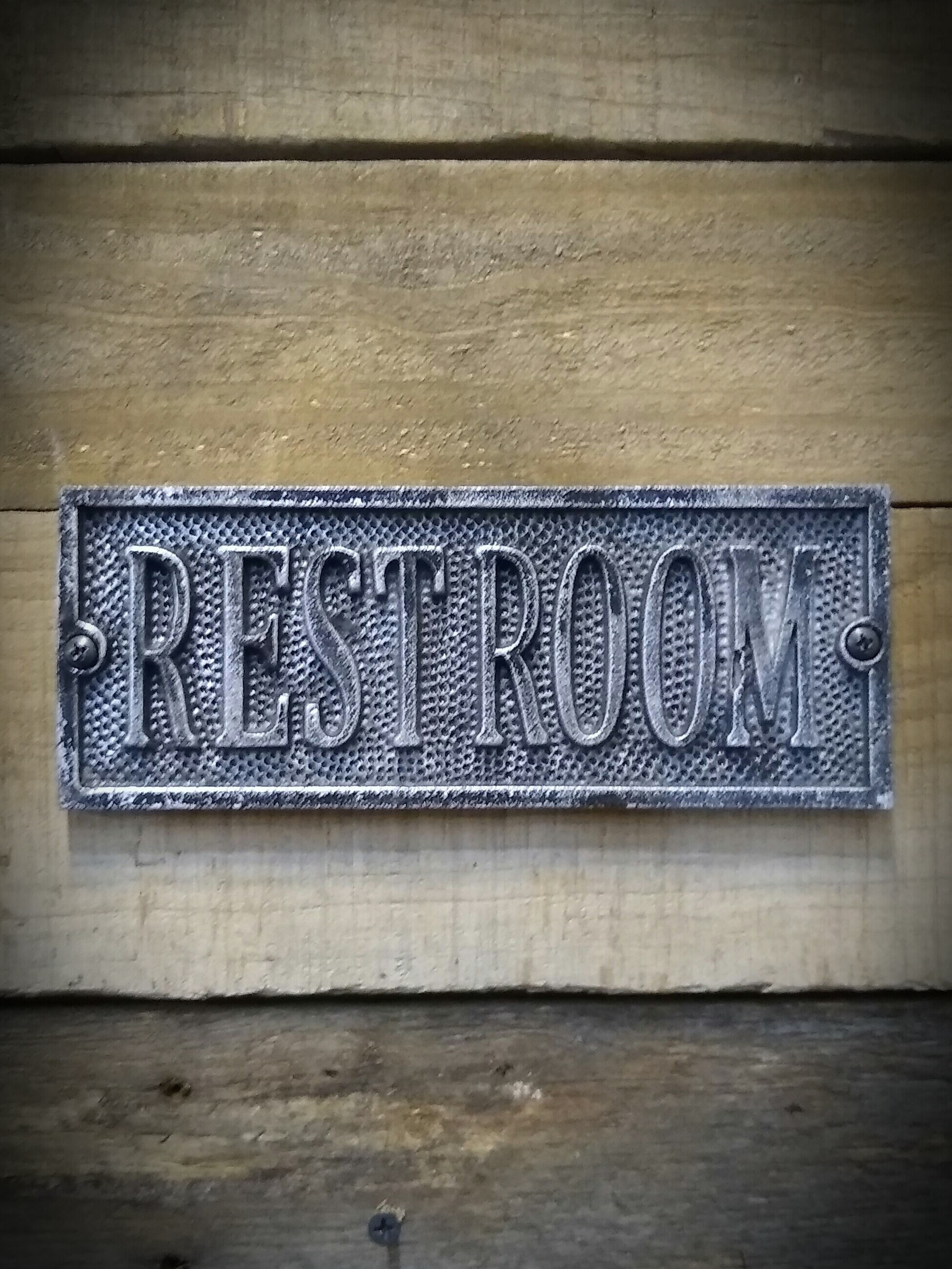 Bathroom Sign Vintage Restroom Decor