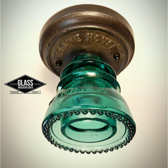 Flush Mount Ceiling Light Glass Insulator Light Flush Ceiling Insulator Light Flush Mount Industrial Lighting Fixture Kitchen