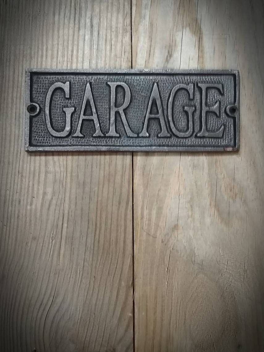Garage Sign Vintage Metal Garage Sign Plaque Etsy