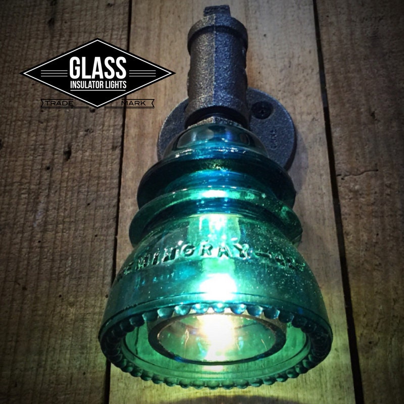 Pipe Light Glass Insulator Industrial Pipe Sconce Pipe Wall