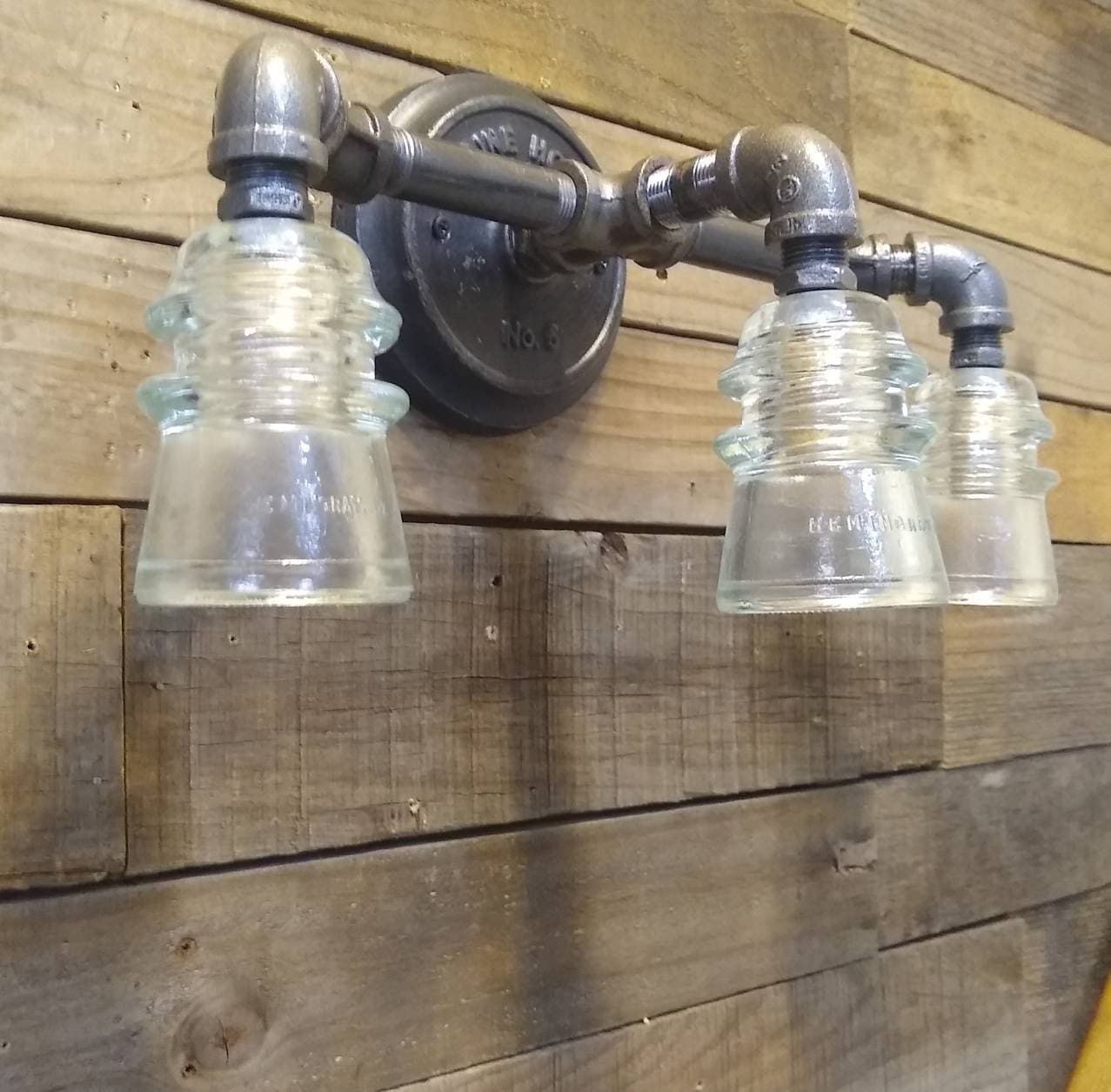 Glass Insulator Vanity Light 16 2/16 3 Light Vanity Etsy