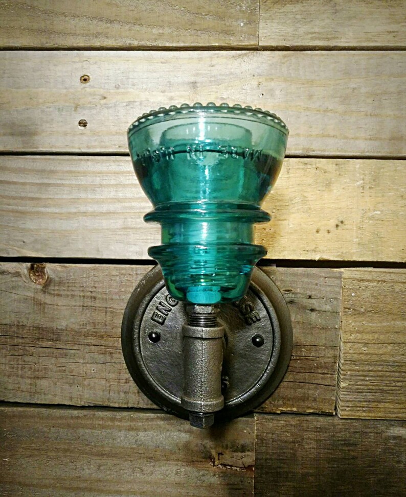 Glass Insulator Light Glass Insulator Sconce Vintage Etsy