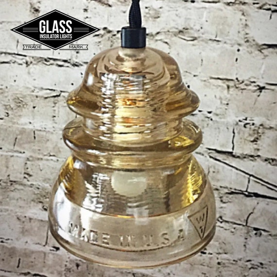 Glass Insulator Light Led Pendant Lights Rare Champagne Color - How To Make Antique Insulator Pendant Lights Glass Insulator Light Led Pendant Lights Rare Champagne Color - How To Make Antique Insulator Pendant Lights