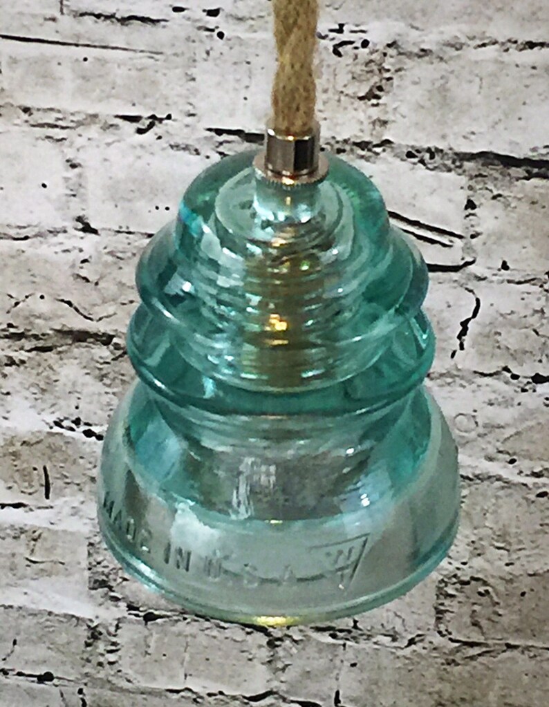 Glass Insulator Light Insulator Pendant Light Icy Blue & Etsy