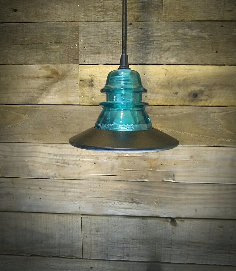 Metal Shade For Glass Insulator Pendant Lights Diy Metal Shade For Glass Insulator Pendant, Diy Glass Insulator Chandelier
