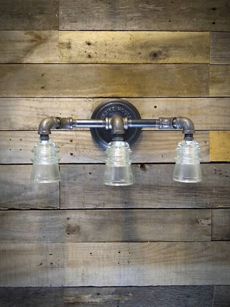 Glass Insulator Vanity Light 16 2/16 3 Light Vanity Etsy