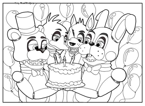 Five Nights at Freddy's Coloring Book: Five Nights At Freddys Fans jumbo  Coloring Book for Boys