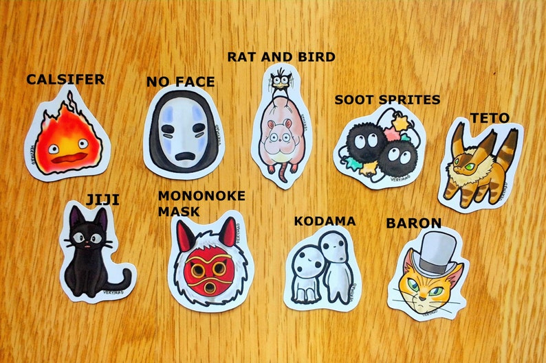 studio ghibli stickers etsy