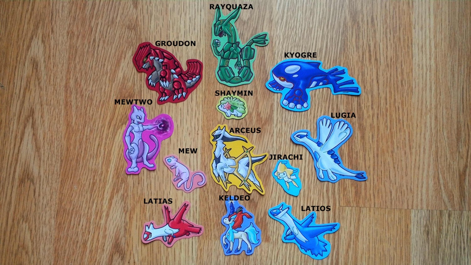 Sticker Legendary Legendary Pokémon Stickers - Etsy