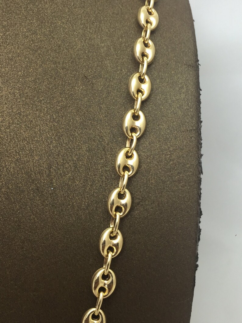 10K Solid Yellow Gold 6.5MM Hollow Puff Gucci Chain Multiple | Etsy