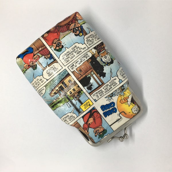 Disney Recycled Book, Donald Duck Comics, Cosmetics Small Purse, Birthday Disney Lover Gift, Comics Lover Gift, New Job Gift, Recycle Lover