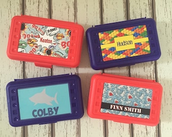 Personalized Supply Boxes for Boys Back to School