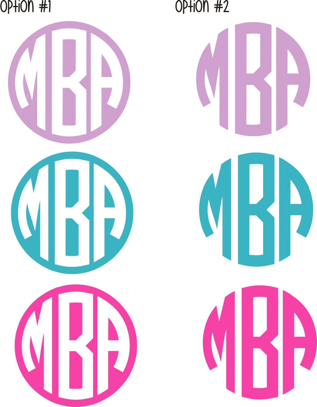 Circle Monogram - Etsy