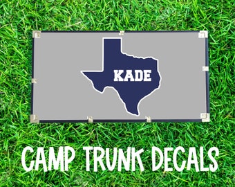 Texas Decal Personalized.  Custom Camp Decal. Name or Monogram.