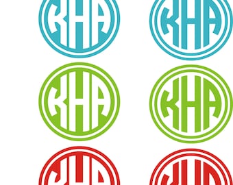 Circle Monogram Decal