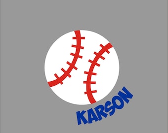 Baseball name decal. Personalized Baseball sticker.  Baseball Mom.