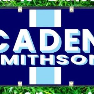 Camp Trunk Name Sticker with Stripes. Summer Camp Name Vinyl Decal Decor. Preppy Personalized Name Sticker. Camp Trunk Monogram.