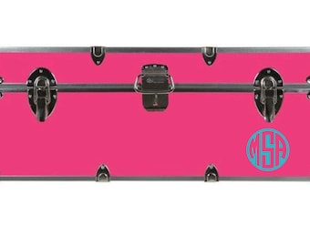 Custom Camp Trunk Vinyl Decal.  Summer Camp Gear.  Footlocker.  Camp Monogram Decal. Personalized Camp Trunk.  Sticker.  Name.