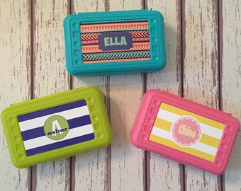 Personalized Pencil Box/ Custom Art Supply Box Back to School