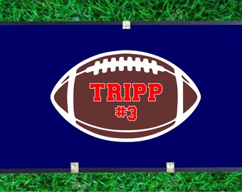 Football Decal with Name and Number