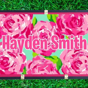 Custom Floral Summer Camp Trunk Decal.  Personalized Sticker for trunk, laptop or car.