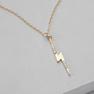 Lightning Bolt Necklace - Available in all colors | Lightning Bolt Charm | Nature Charm | Gold, rose gold, or silver