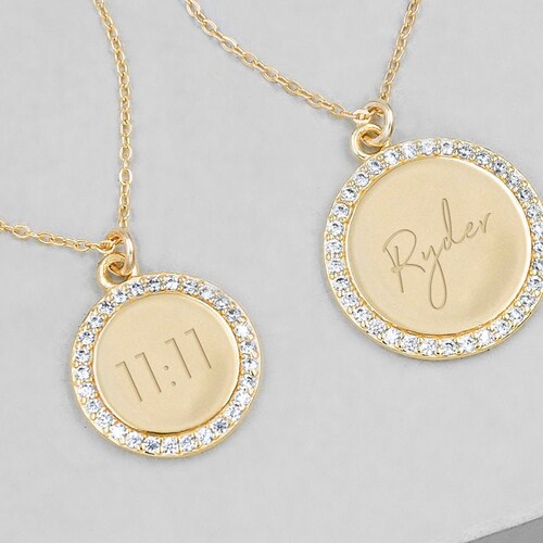 Sparkle Name Coin Necklace GOLD 