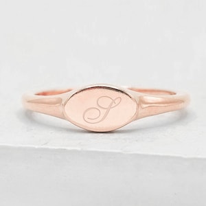 Signet Ring - Rose Gold | Engraved Ring | Monogram Signet Ring | Initial Engraved Ring | Personalized Gift | R1059R