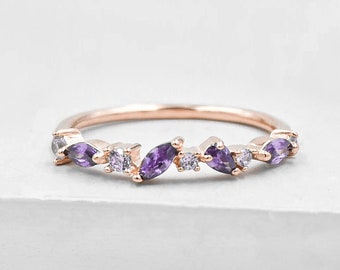 Jewelryonclick Purple Gold Plated Amethyst CZ Women Rings February Birthstone Jewelry Gift In Size 5-12 Jewelryonclick Purple Gold Plated Amethyst CZ Women Rings February Birthstone Jewelry Gift In Size 5-12