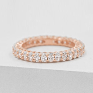 Oval Eternity Band - Rose Gold | thick stacking ring | promise ring | engagement ring | wedding ring | full eternity band