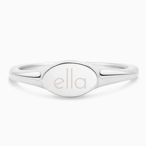 Signet Ring - Silver | Engraved Ring | Monogram Signet Ring | Initial Engraved Ring | Personalized Gift