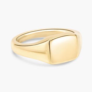 Square Signet Ring - Gold | Engraved Ring | Monogram Signet Ring | Initial Engraved Ring | Personalized Gift