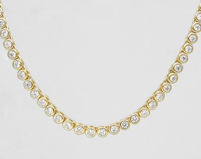 Mixed Shape Sparkle Tennis Necklace